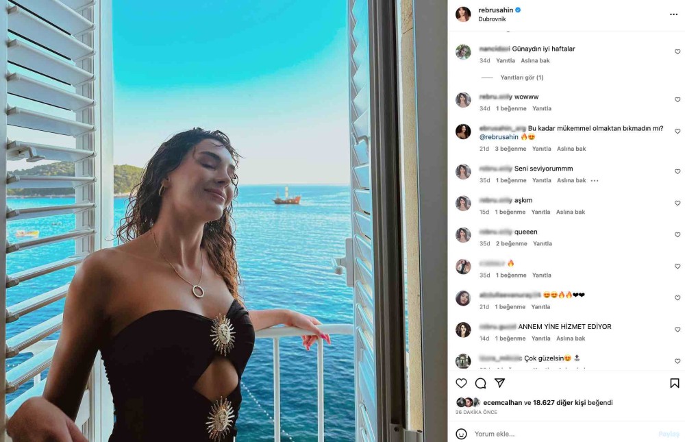 ebru sahin in siyah mayolu dubrovnik paylasimi begeni topladi bu kadar mukemmel olmaktan bikmadin mi